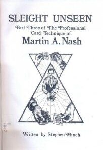 Sleight Unseen by Martin A. Nash ( Instant Download )