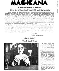 William Reed Woodfield and Charles Miller - Magicana + The Giorgio Letters ( Instant Download )