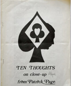 Ten Thoughts on Close-Up by Patrick Page. ( Instant Download )
