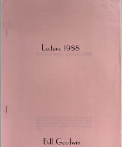 Lecture 1988 by Bill Goodwin. ( Instant Download )