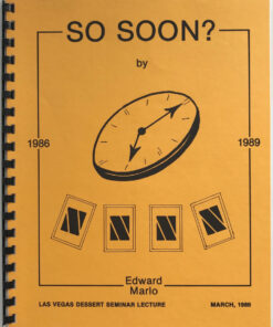 So Soon by Ed Marlo ( Instant Download )