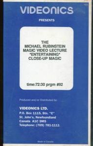 Entertaining Close-Up Magic by Michael Rubinstein ( Instant Download )