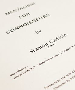 Mentalism For Connoisseurs by Stanton Carlisle ( Instant Download )
