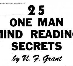 25 One Man Mind Reading Secrets by U.F. Grant ( Instant Download )