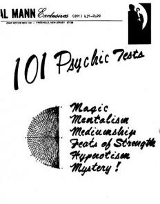 101 Psychic Tests by Al Mann ( Instant Download )