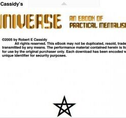 Universe An ebook of Practical Mentalism by Bob Cassidy. ( Instant Download )