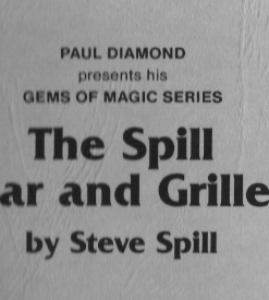 The Spill Bar and Grill by Steve Spill. ( Instant Download )