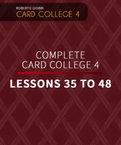 Roberto Giobbi - The Complete Card College 4 ( Instant Download )