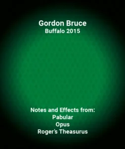 Gordon Bruce Lecture Notes – Buffalo 2015. ( Instant Download )