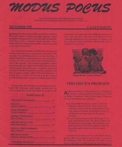 Modus Pocus - A Journal of Playing Card Problems and Methods ( Instant Download )