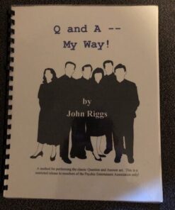 Q and A My Way by John Riggs ( Instant Download )