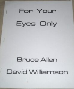 For Your Eyes Only by David Williamson & Bruce Allen ( Instant Download )