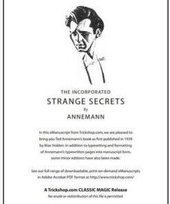 Annemann - Strange Secrets ( Instant Download )