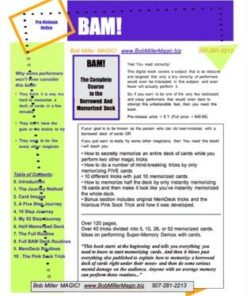 Bob Miller - Borrowed And Memorized Deck ( Instant Download )