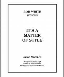 Bob White - It's a Matter of Style ( Instant Download )