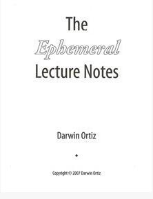 Darwin Ortiz - The Ephemeral Lecture Notes ( Instant Download )
