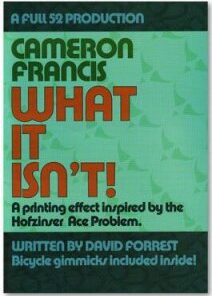 What It Isn’t by Cameron Francis ( Instant Download )