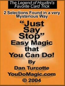 Just Say Stop Final by Dan Turcotte ( Instant Download )