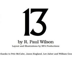 13 by Paul Wilson ( Instant Download )