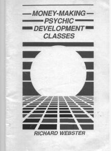 Money Making Psychic Development Classes by Richard Webster ( Instant Download )