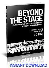 JC Sum - BEYOND THE STAGE LECTURE NOTES. ( Instant Download )