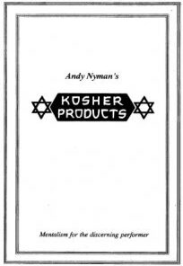 Kosher Products by Andy Nyman ( Instant Download )