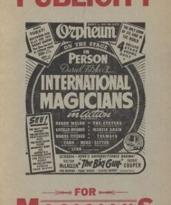 Publicity for Magicians by Robert E. Bernhard. ( Instant Download )