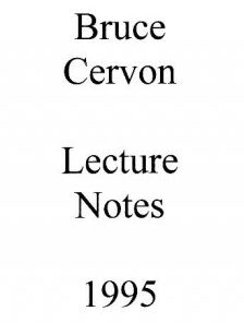 Lecture notes 1995 by Bruce Cervon ( Instant Download )