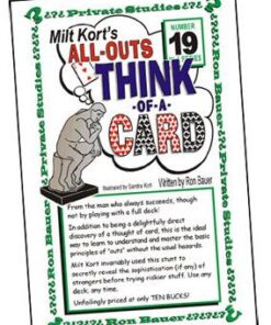 Ron Bauer - 19 All Outs Think of a Card ( Instant Download )
