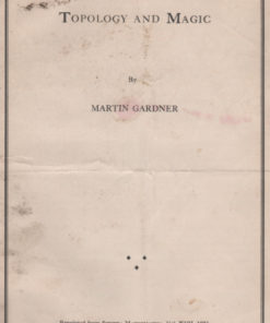 Topology and Magic by Martin Gardner. ( Instant Download )