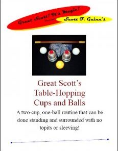 Table-Hopping Cups and Balls by Scott F. Guinn ( Instant Download )