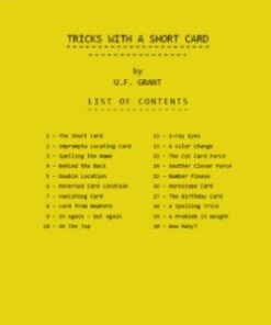 Tricks with a Short Card by U. F. Grant ( Instant Download )