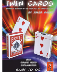 Twin Cards by Joker Magic (Online Instructions) ( Instant Download )