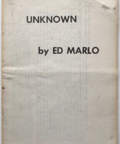 Unknown by Edward Marlo ( Instant Download )