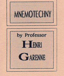Mnemotechny by Henri Garenne ( Instant Download )