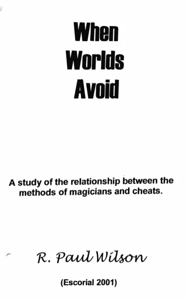 When Worlds Avoid